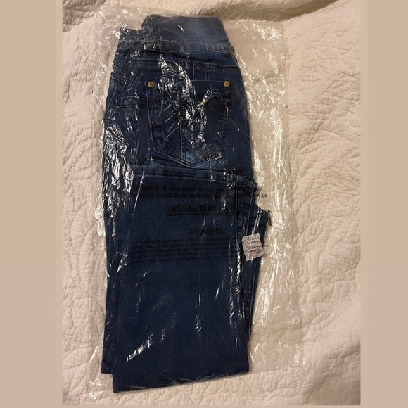 Mitzi Michel Women's Size 9 Shaping High Waisted Butt Lifting Jeans Dark Blue - Picture 3 of 5
